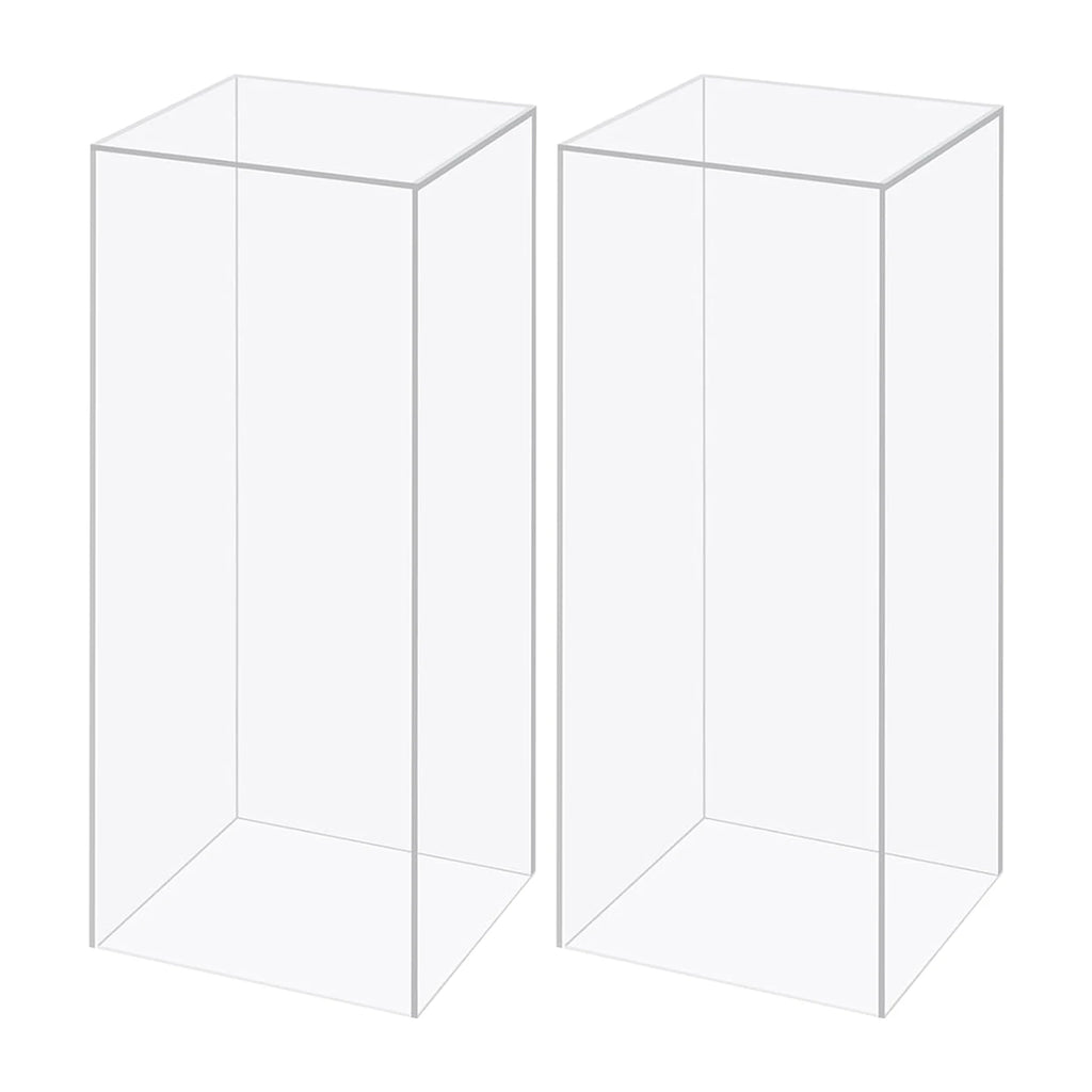 Acrylic Flower Stand, Clear Wedding Flower Stand, 11X11X39in Pedestal Riser for Birthday Parties, Wedding Decorations