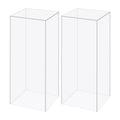 Acrylic Flower Stand, Clear Wedding Flower Stand, 11X11X39in Pedestal Riser for Birthday Parties, Wedding Decorations