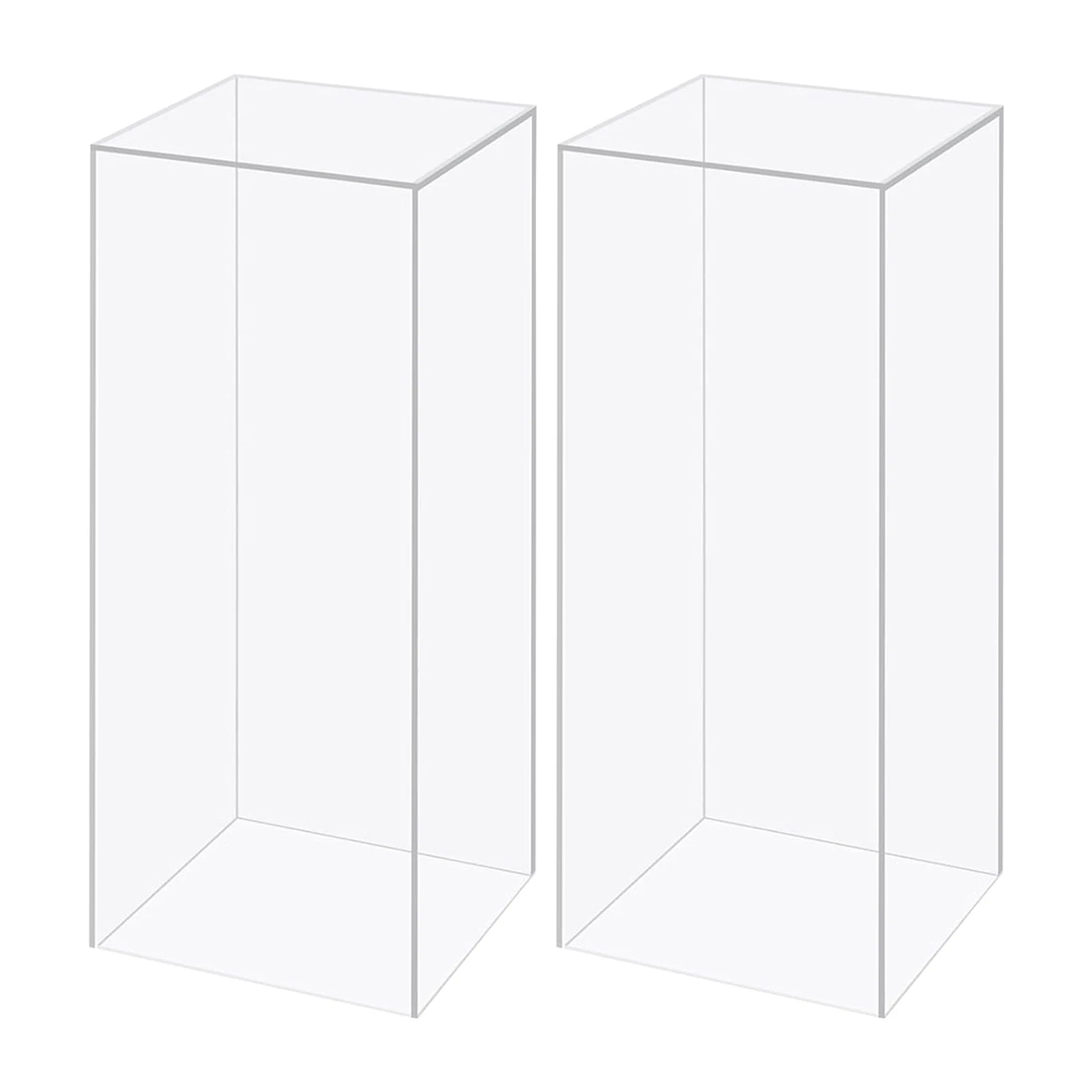 Acrylic Flower Stand, Clear Wedding Flower Stand, 11X11X39in Pedestal Riser for Birthday Parties, Wedding Decorations