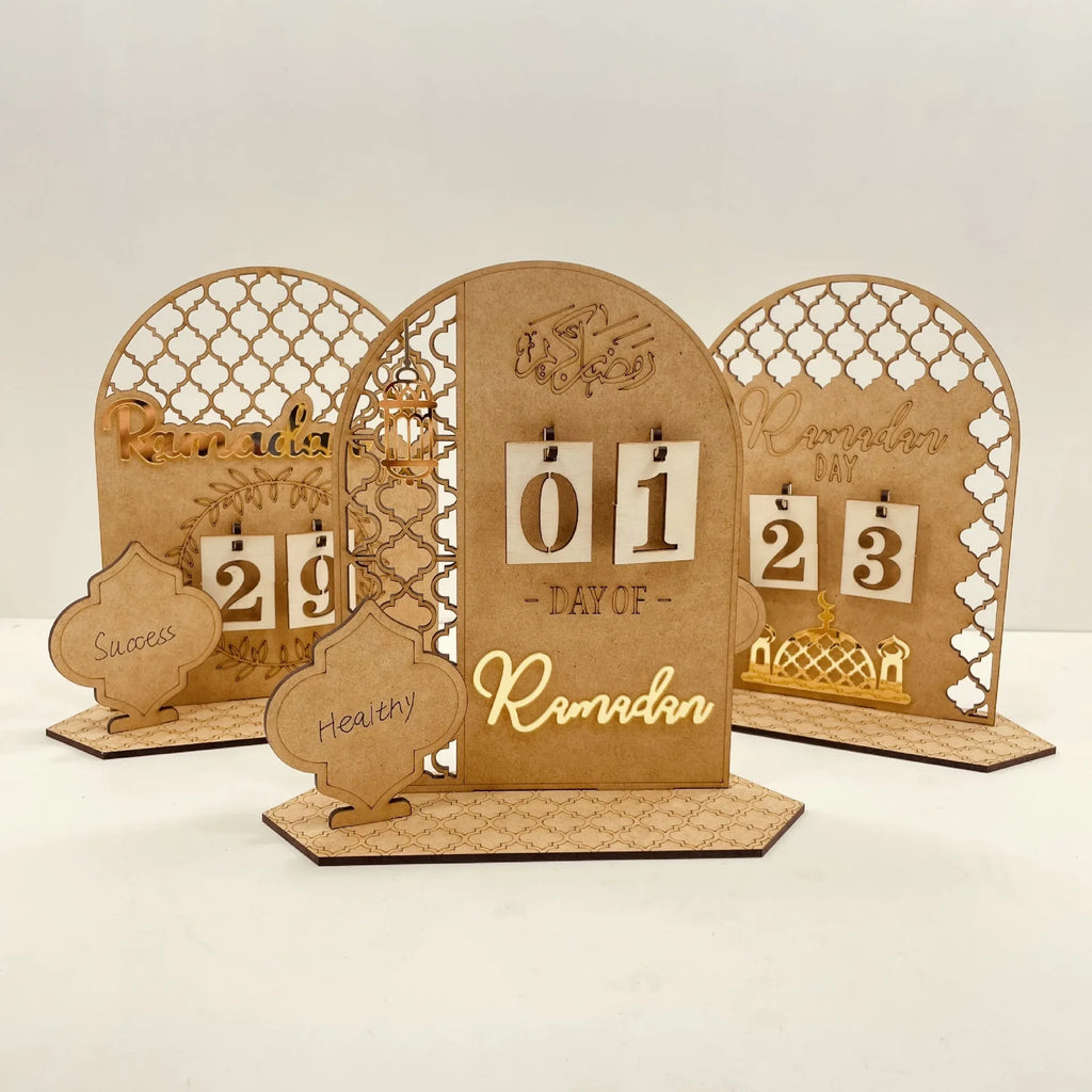 Acrylic Ramadan Advent Calendar 2025 Eid Mubarak Countdown Calendar Islamic Muslim Festival Party Gifts Home Decoration Ornament