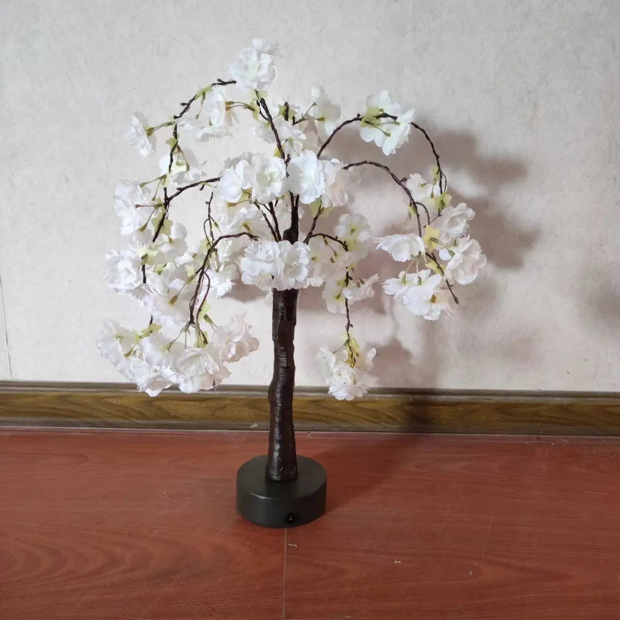 LED Tree Light Simulation Cherry Blossom Atmosphere Decoration Desk Lamp Bedroom Lighting Night Light Home Office Desktop