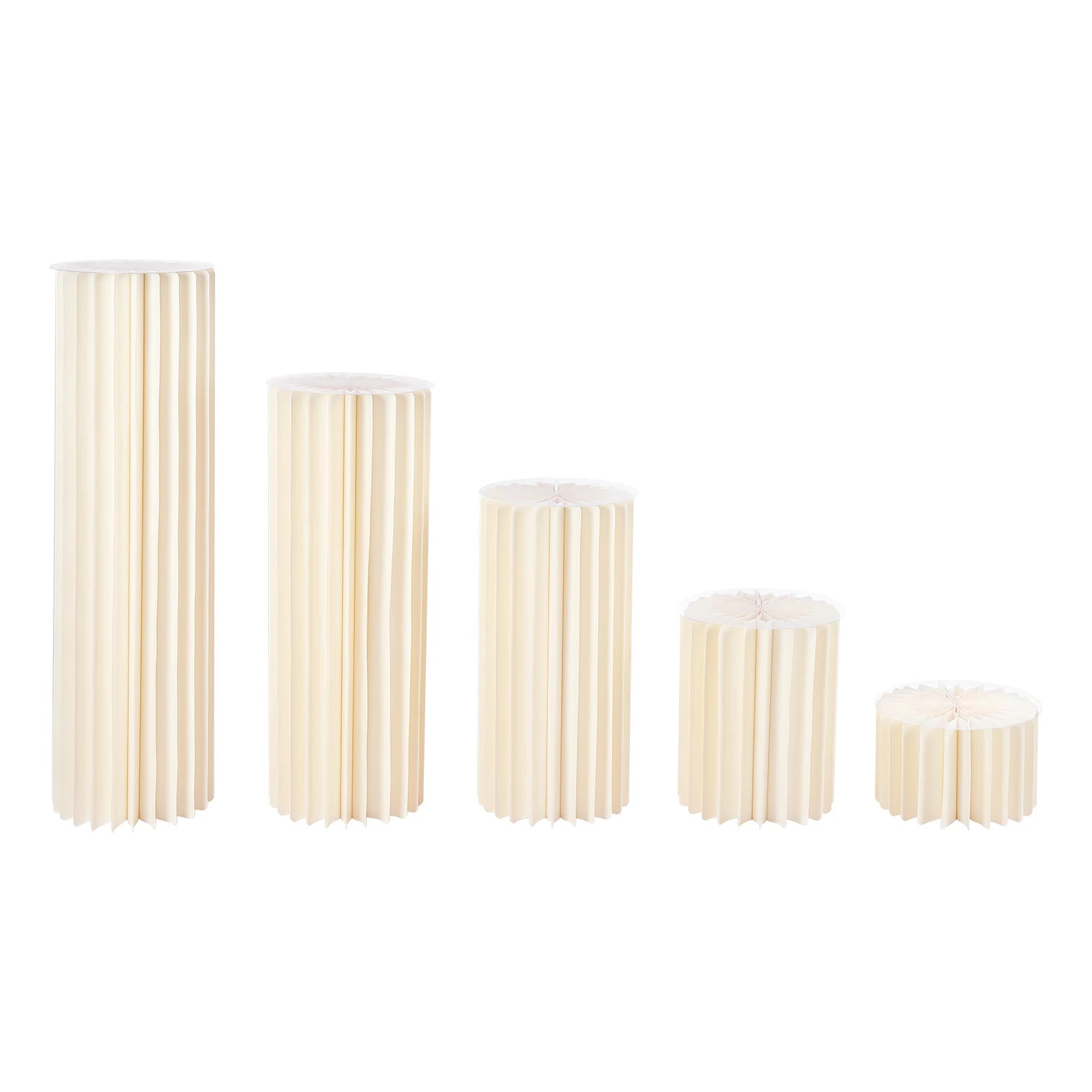 5Pcs Foldable Cardboard Flower Stands Wedding Centerpieces Display Dessert Table Column for Party Garden Decor 20+40+60+80+100cm