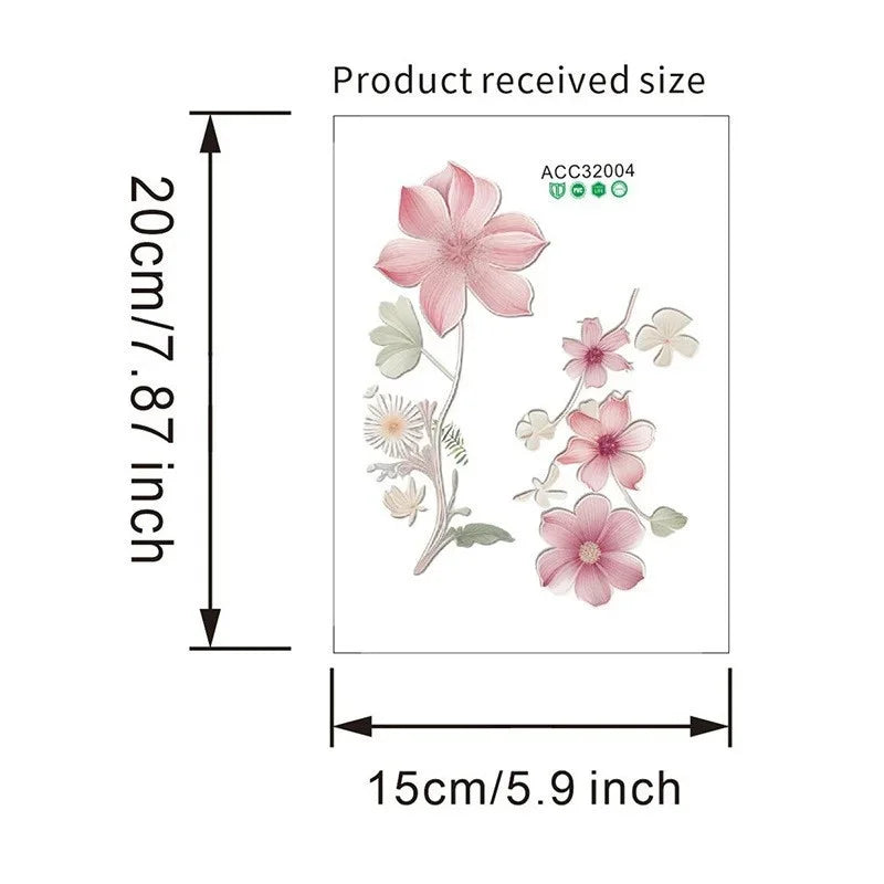 Waterproof Sticker For Bedroom Flowers Switch Stickers PVC Self-adhesive Removable Bathroom Home Decoration Decals