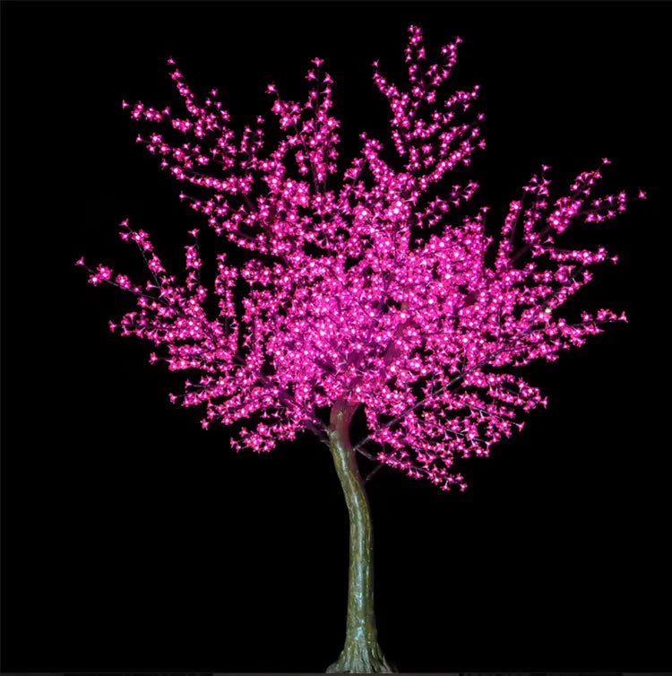 LED Artificial Cherry Blossom Tree Light – 3m Height, 2304 LED Bulbs, Outdoor Rainproof Decoration
