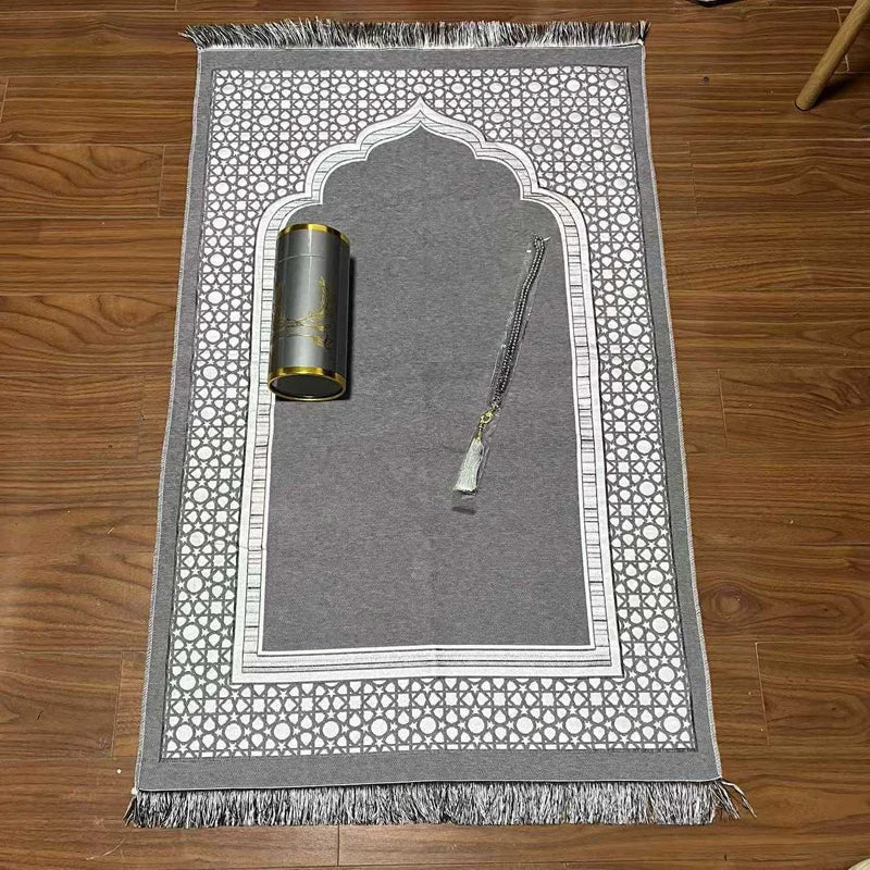 110x70cm Prayer Mat Set Prayer Rug Islamic Muslim Travel Worship Blanket Outdoor Portable Muslim Pray Mat Ramadan Gifts2025