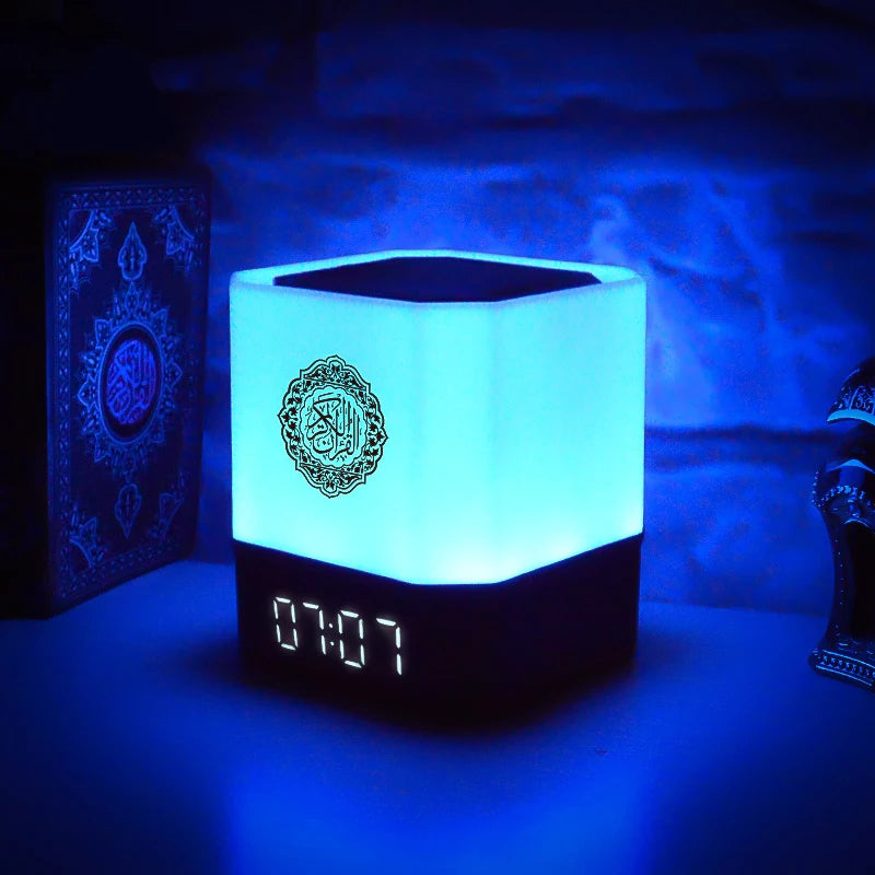 Quran Azan Clock Koran Islamic Muslim Bright Night Light Lamp Holy Bluetooth Speaker Wireless Portable Arab Ramadan Caixa De Som