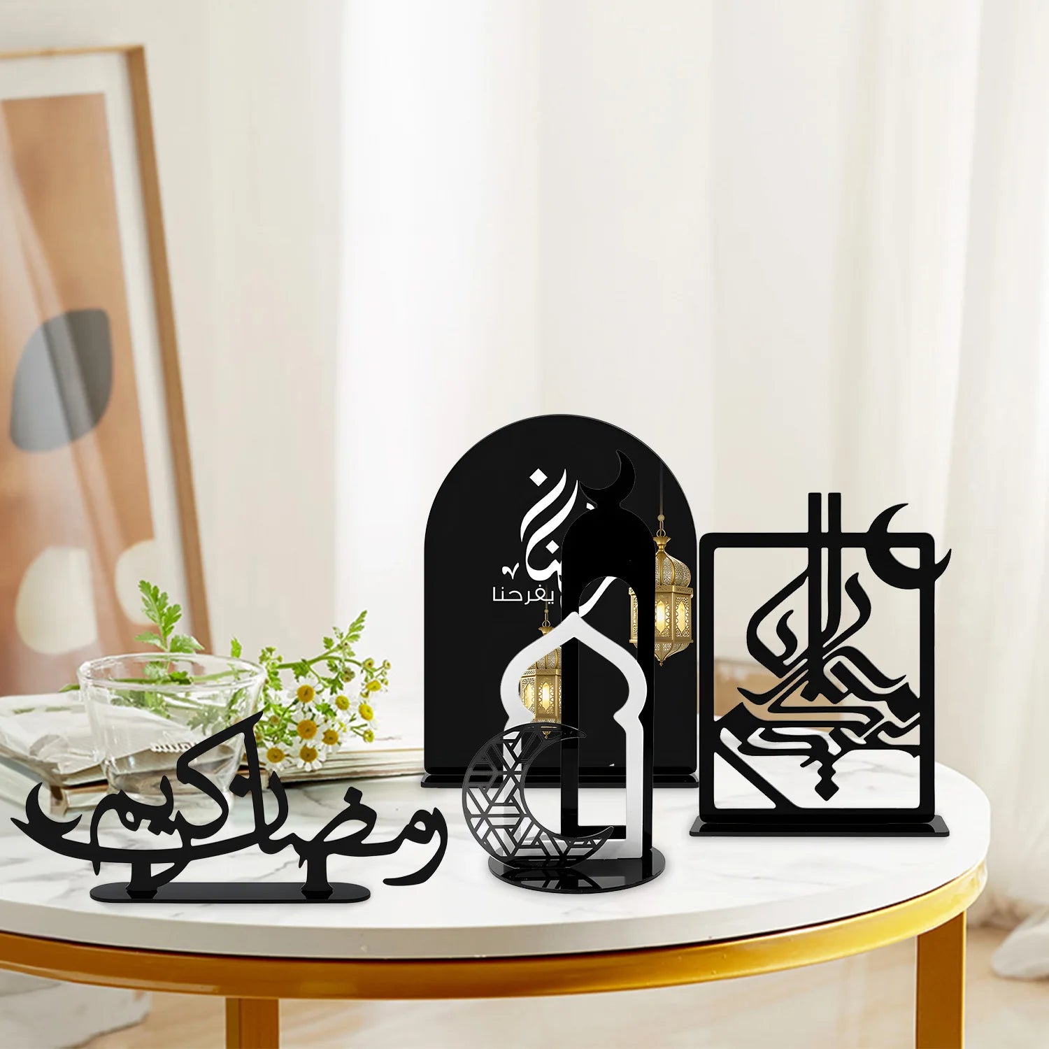 Eid al-Fitr Acrylic Ornament Eid Mubarak Home party Decoration Islamic Muslim Party Supplies Hollow out fasting decor gift 2026