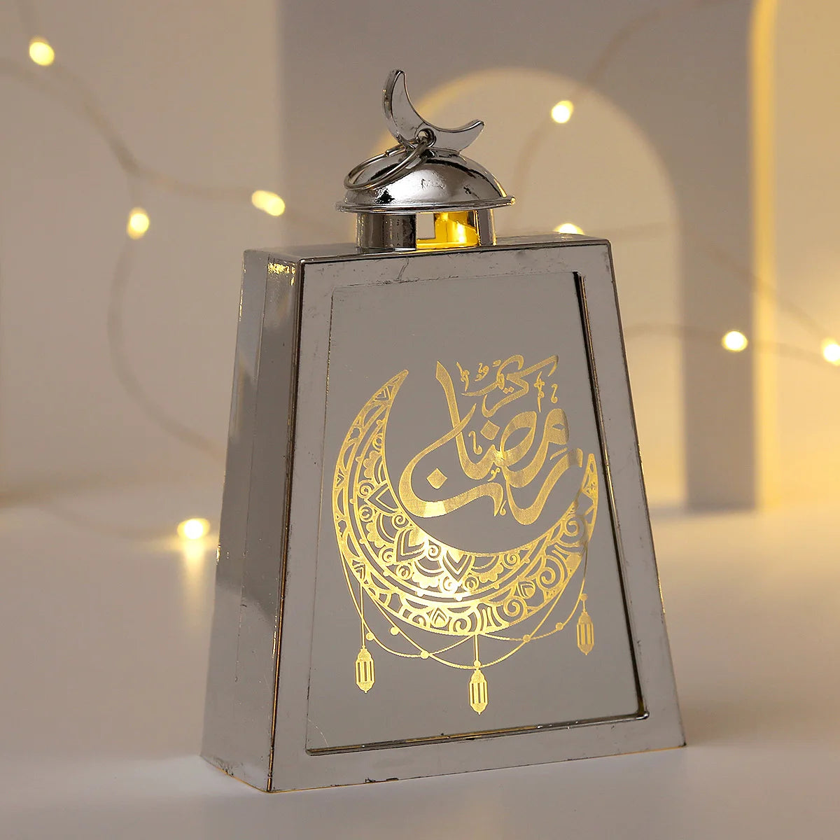 Ramadan Kareem Led Lantern Light Eid Mubarak Ornaments Decoration for Home 2025 Islamic Muslim Party Supplies Eid Al-Fitr Gift
