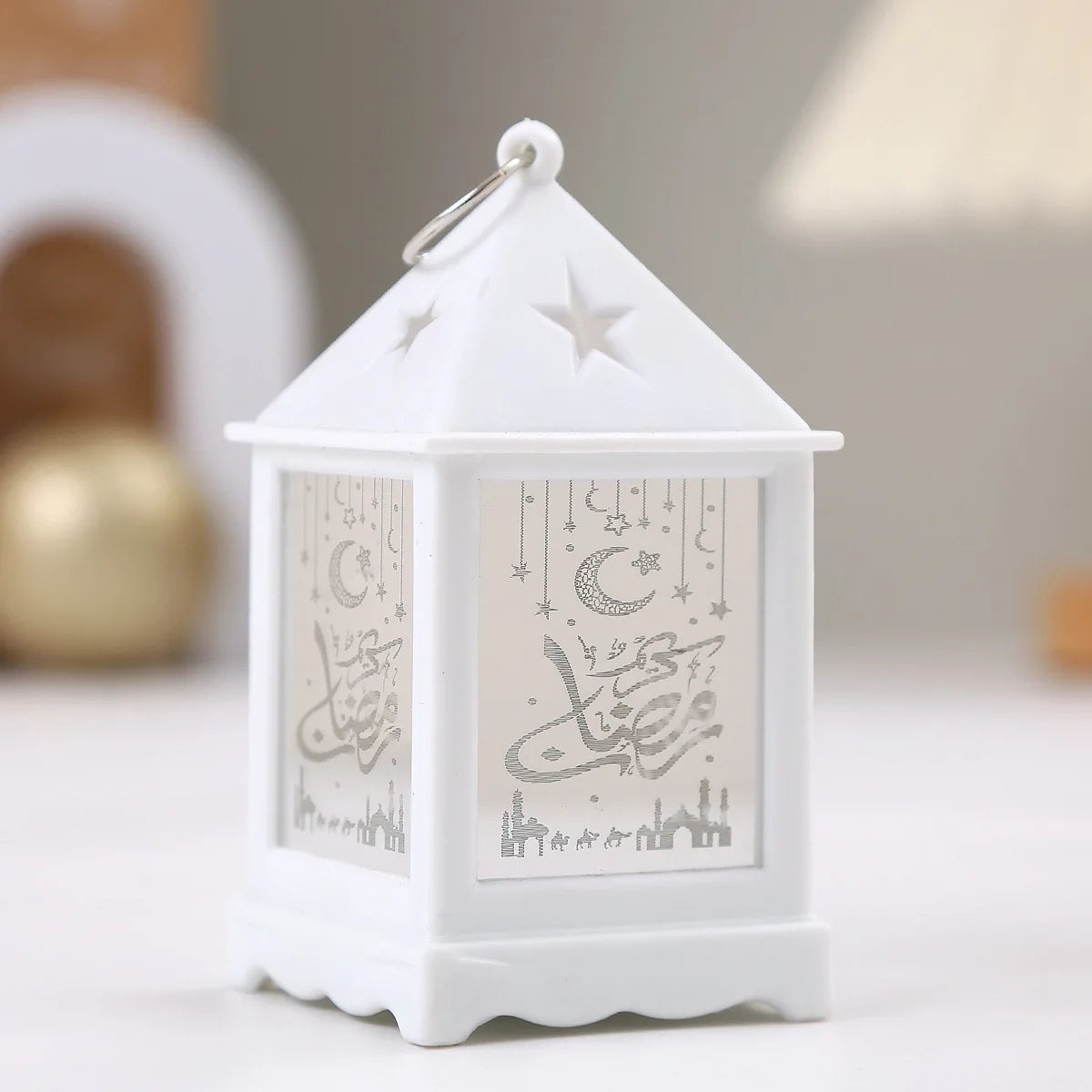 2025 Eid Mubarak Wind Lantern Ornaments Ramadan Led Portable Lamp Eid Al Adha Gifts Muslim Gurbang Ramadan Decoration for Home