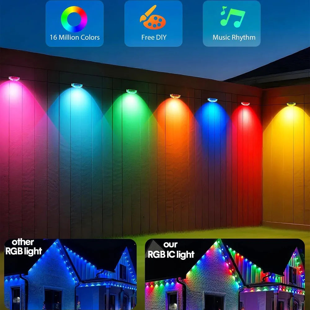Smart LED Permanent Outdoor Light, 300ft 180LEDs RGBIC Eaves Lights, IP67 Waterproof for New Year and Christmas Home Decor