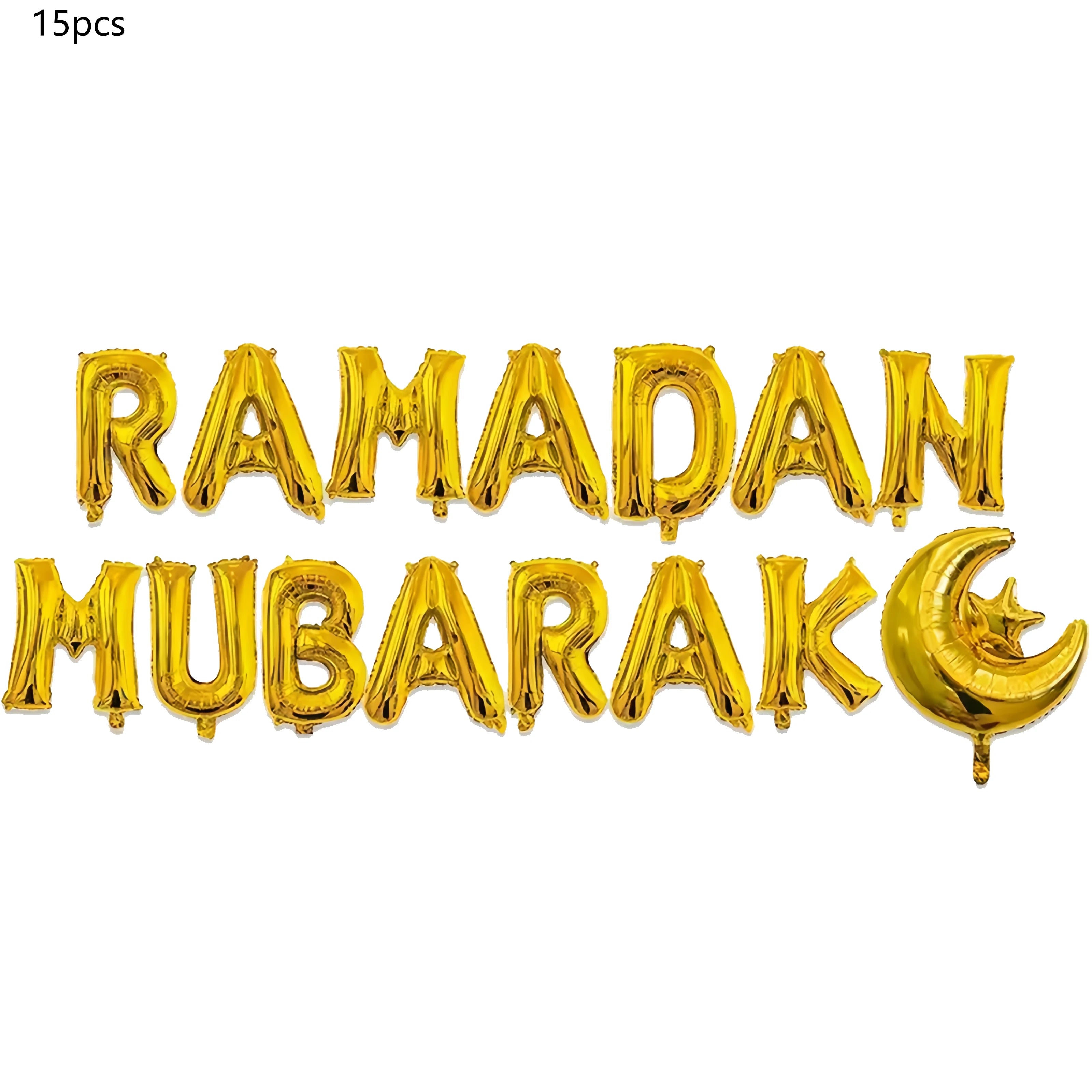 10/11/15/22pcs Eid Mubarak Latex Balloon Ramadan Kareem Decoration Air Globos Ramadan Mubarak Festival Party Supplies