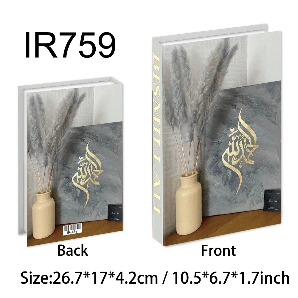 Islamic Luxury Fake Books Decorative Storage Box for Home