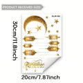 Ramadan Wall Decor Stickers Islamic Muslim Wall Decals Eid Mubarak Ramadan Lantern Moon Star Window Decor for Home Decorations