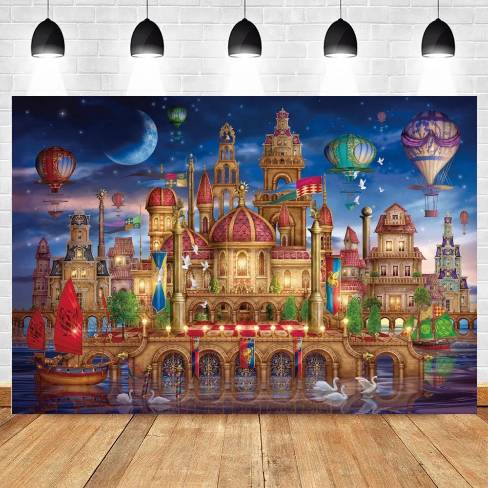 Eid Mubarak Backdrop for Photography EID Al Adha Muslim Ramadan Kareem Moon Lantern Islamic Eid al-Fitr Photo Background Props