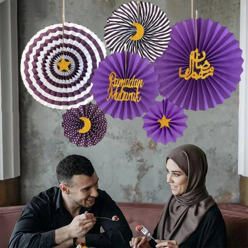 Ramadan Hanging Banner  Eid Mubarak Wall Door Decoration Crescent Moon Ornament Photo Props Islamic Muslims Party Decor