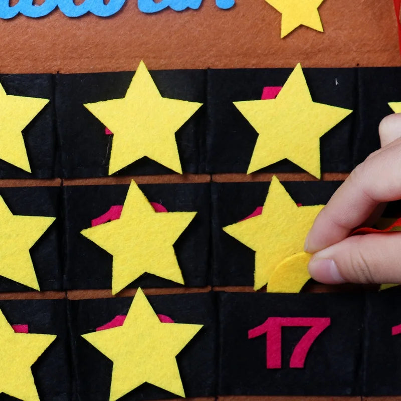 Eid Mubarak DIY Felt Calendar Countdown Ramadan Decoration For Home Kids Gifts Islamic Muslim Party Decor Eid Ramadan Kareem