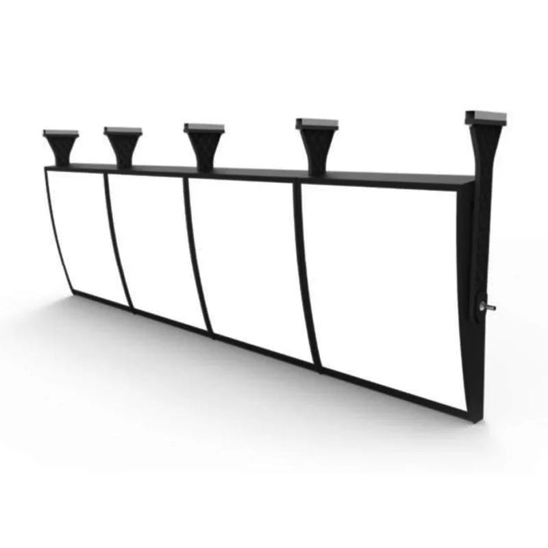 Ceiling Hanging Curved Menu Light Boxes, Illuminated Poster Frame for Restaurant, Cafe Store, 5 Graphics/Column