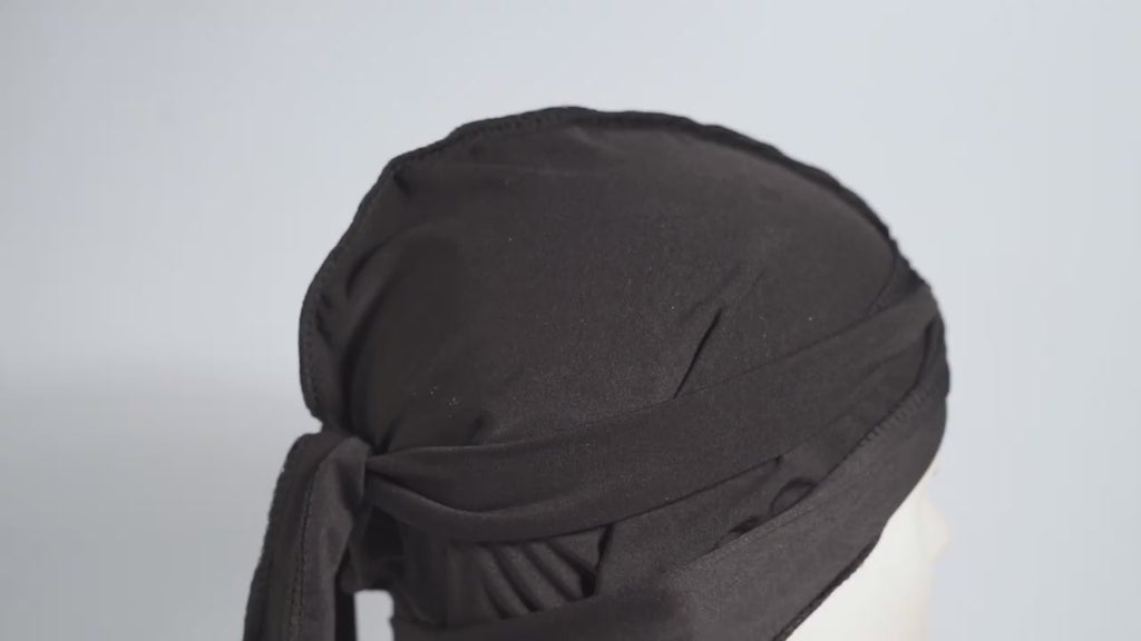 1PCS Silky Long Tail Durag Pirate Hat Turban Fashion Headwraps Cap Bandana Women Men Hip Hop Headwear Caps Hair Accessories