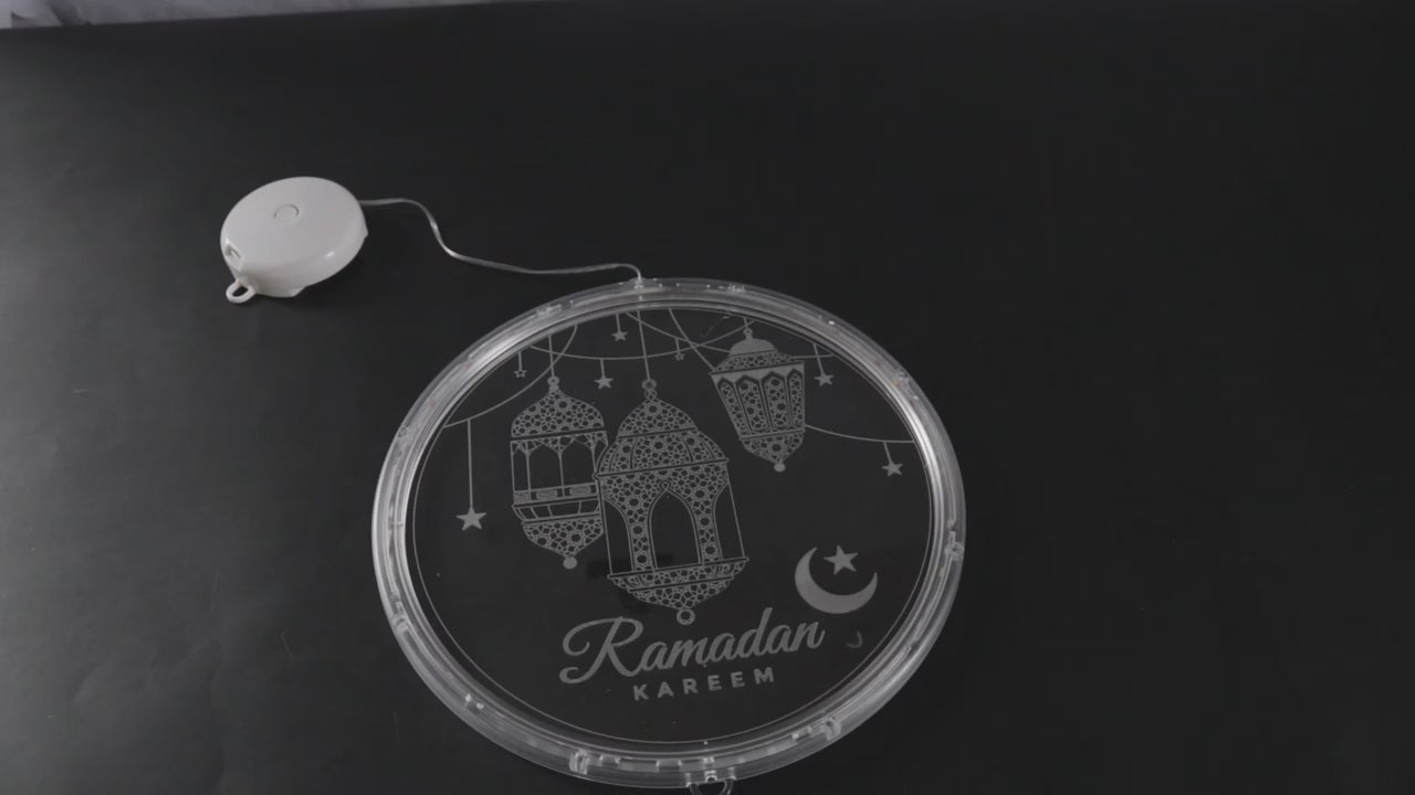 Ramadan Window Lights Eid Mubarak Decorations Moon Star Warm Lights Muslim Decorations for Door Home Eid Al Fitr Party Supplies