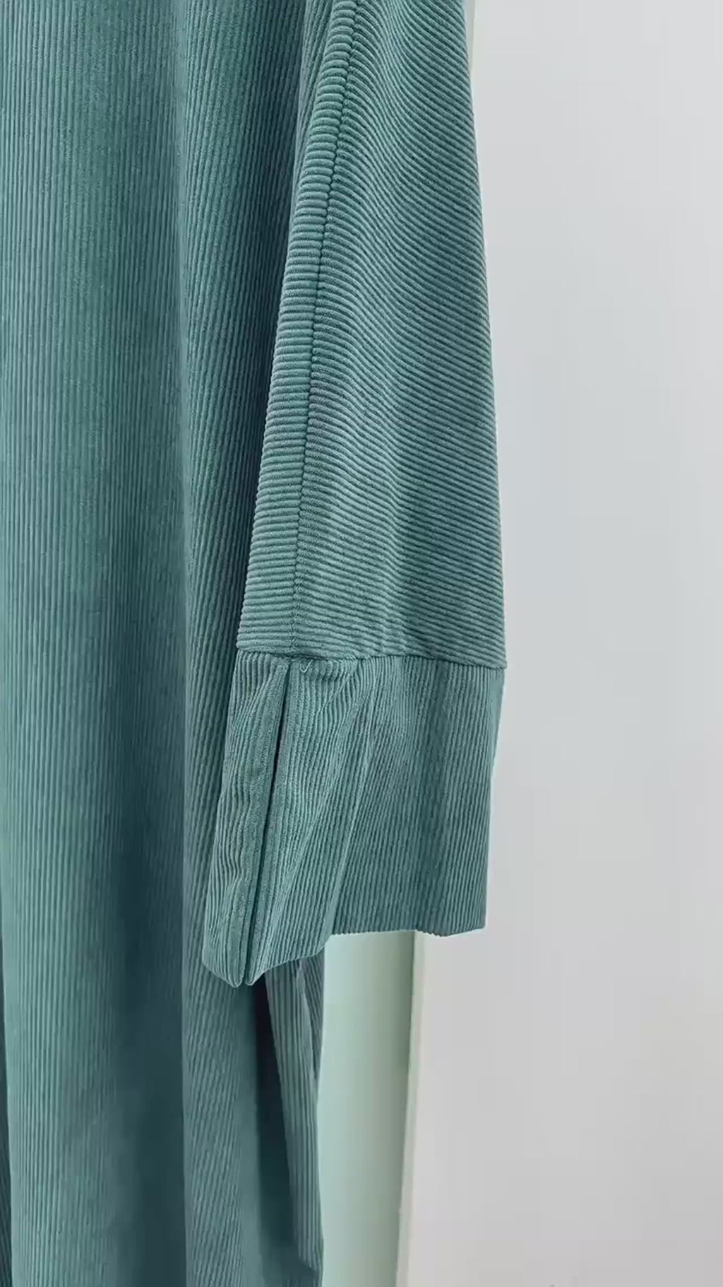 Closed Casual Corduroy Winter Abaya for Muslim Women – Eid 2025 Moroccan Kaftan Caftan Modest Dress