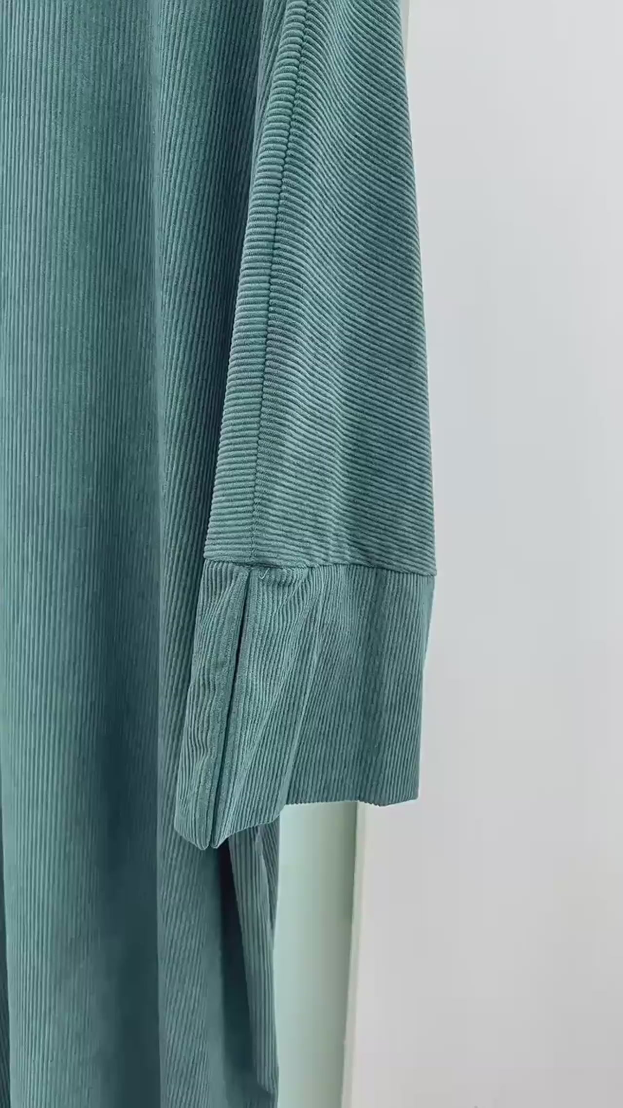 Closed Casual Corduroy Winter Abaya for Muslim Women – Eid 2025 Moroccan Kaftan Caftan Modest Dress