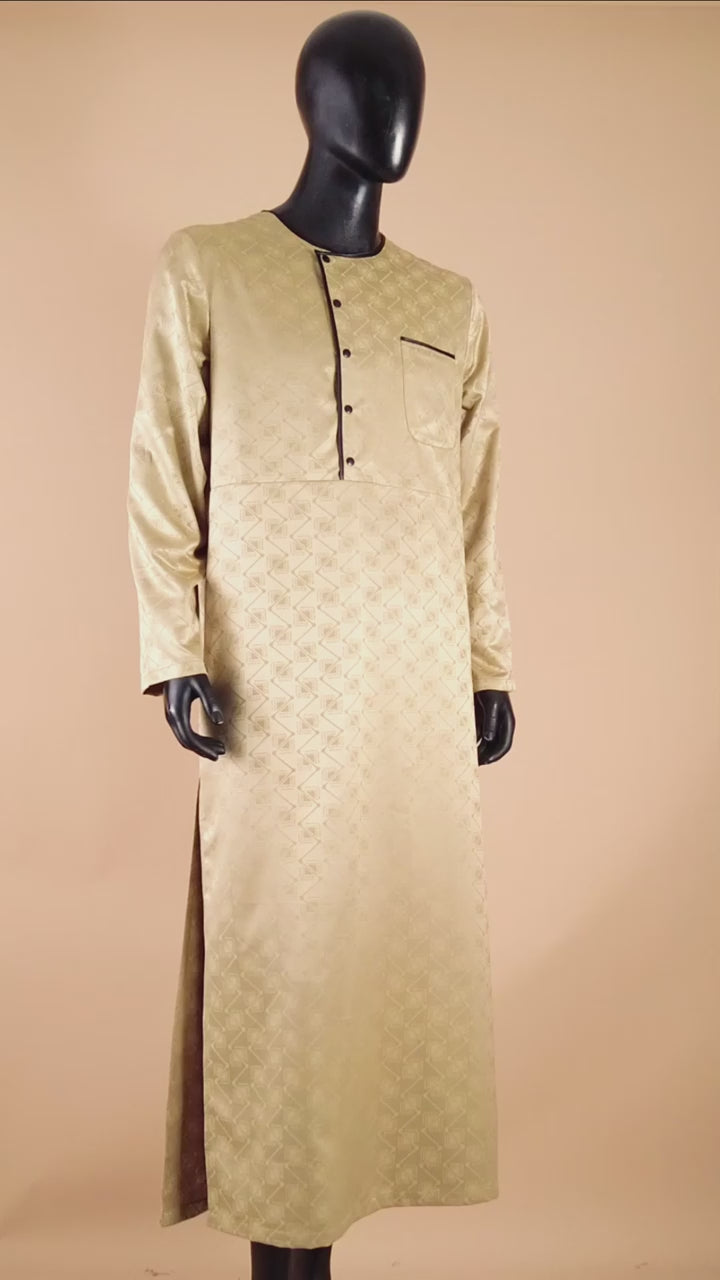 African Middle East Arabic Long Robes Vintage Muslim Kaftan Abayas Men Leisure Buttons Long Sleeve O Neck Jubba Thobe T2014005