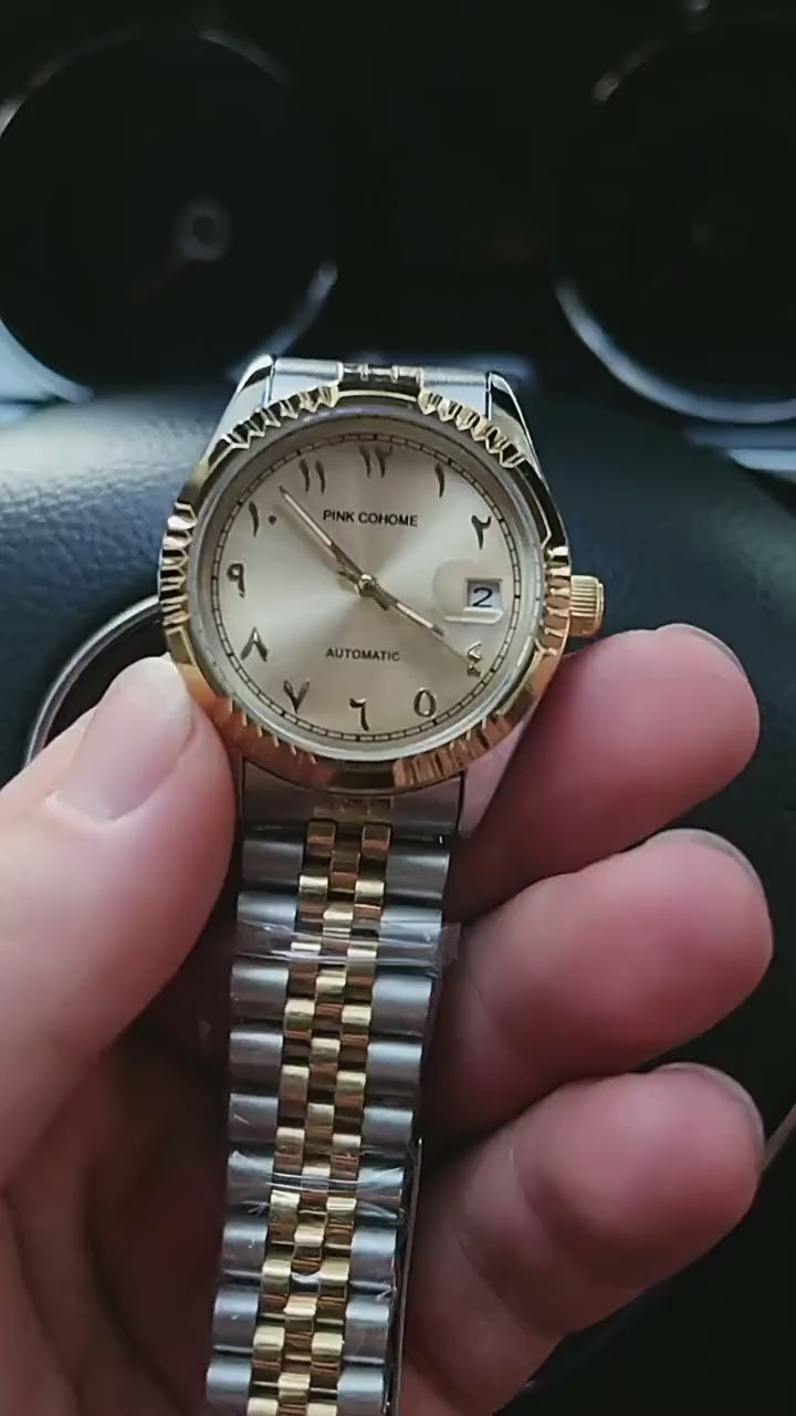 Luxury Timepieces Hours Arabic Watch Automatic Self-Wind Solid 316L Steel Waterproof Arabe Wristwatch Islam Montre Mecanique