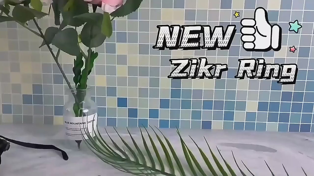 S6 Smart Zikr Ring Praise Tasbih Tally Electronic Digital Counter for Muslims Prayer Time Vibration Reminder Type-C Charge Count