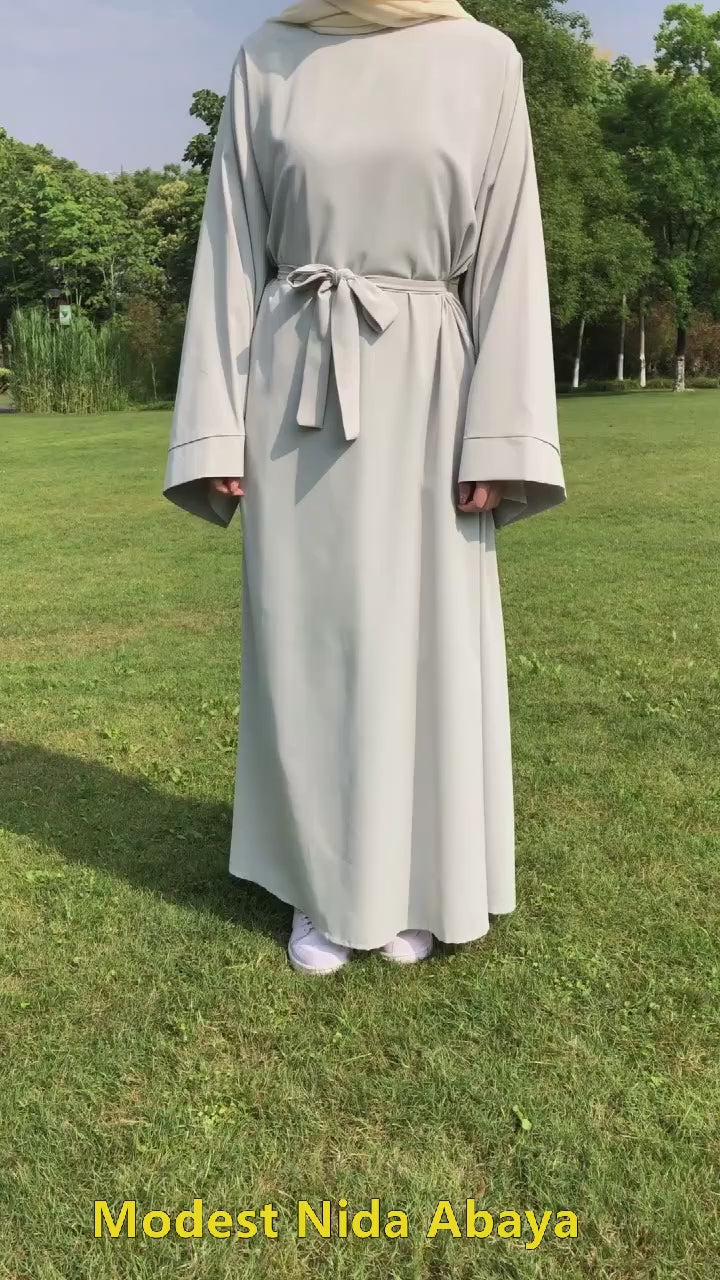 15 Colors Basic Plain Nida Abaya With Free Belt High Quality Muslim Women Modest Simple Dress EID Ramadan Islamic Clothing