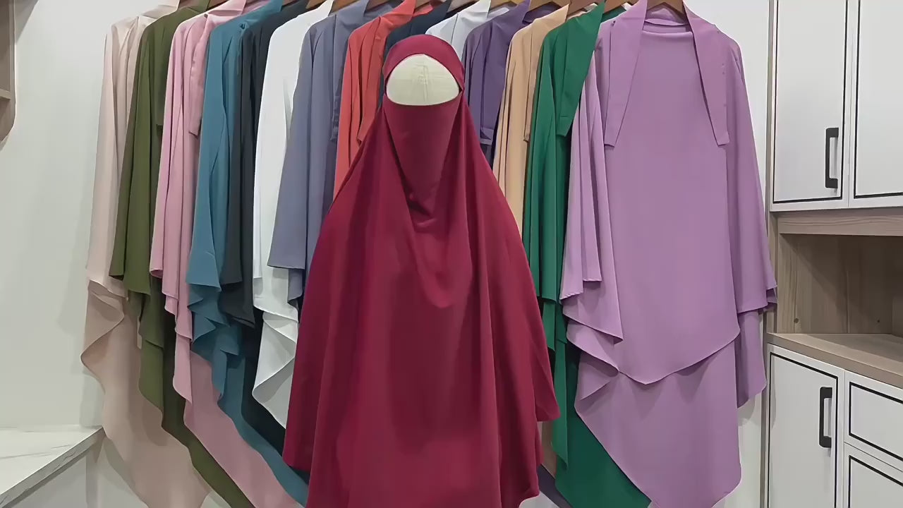 Eid Prayer Garment Hijab Long Khimar Ramdan Muslim Long Headcarf Women One Piece Jubha Islamic Hijabs Musulman Dejellab 2026