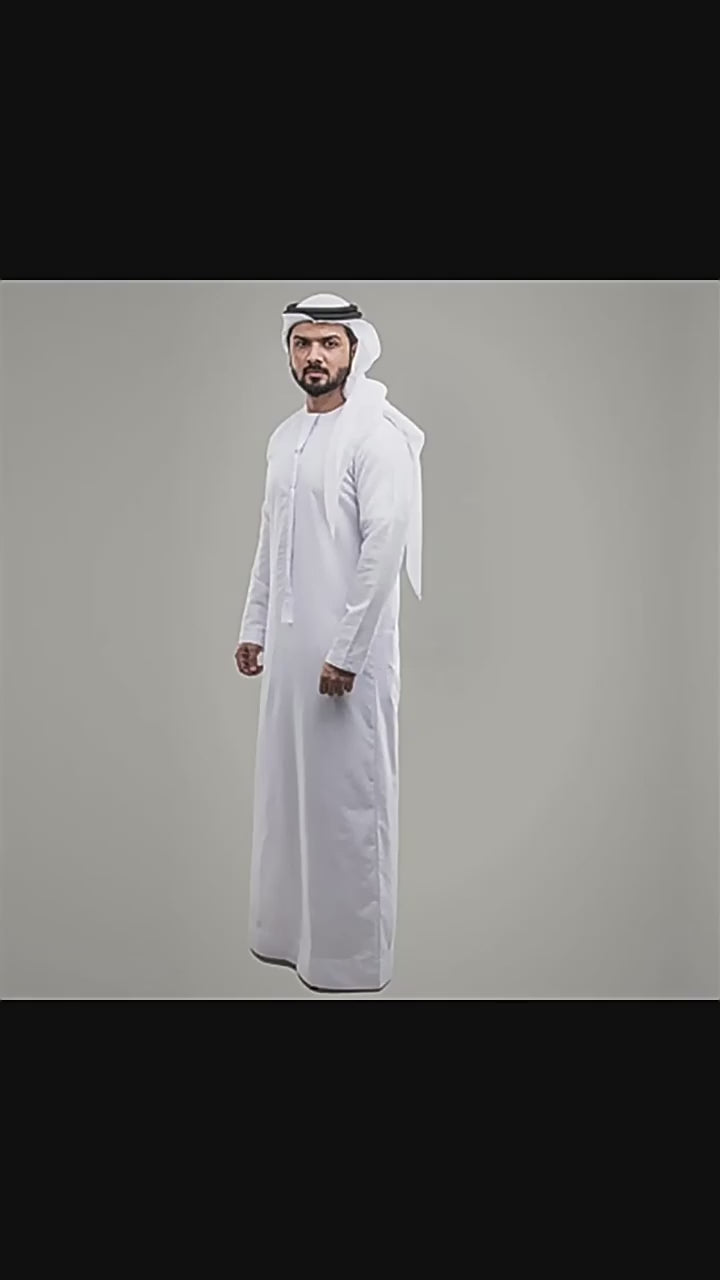 Sumptuous and Exquisite Arabic Thobes: The Opulent White Robes of the Saudi and Emirati Aristocracy  Arabic