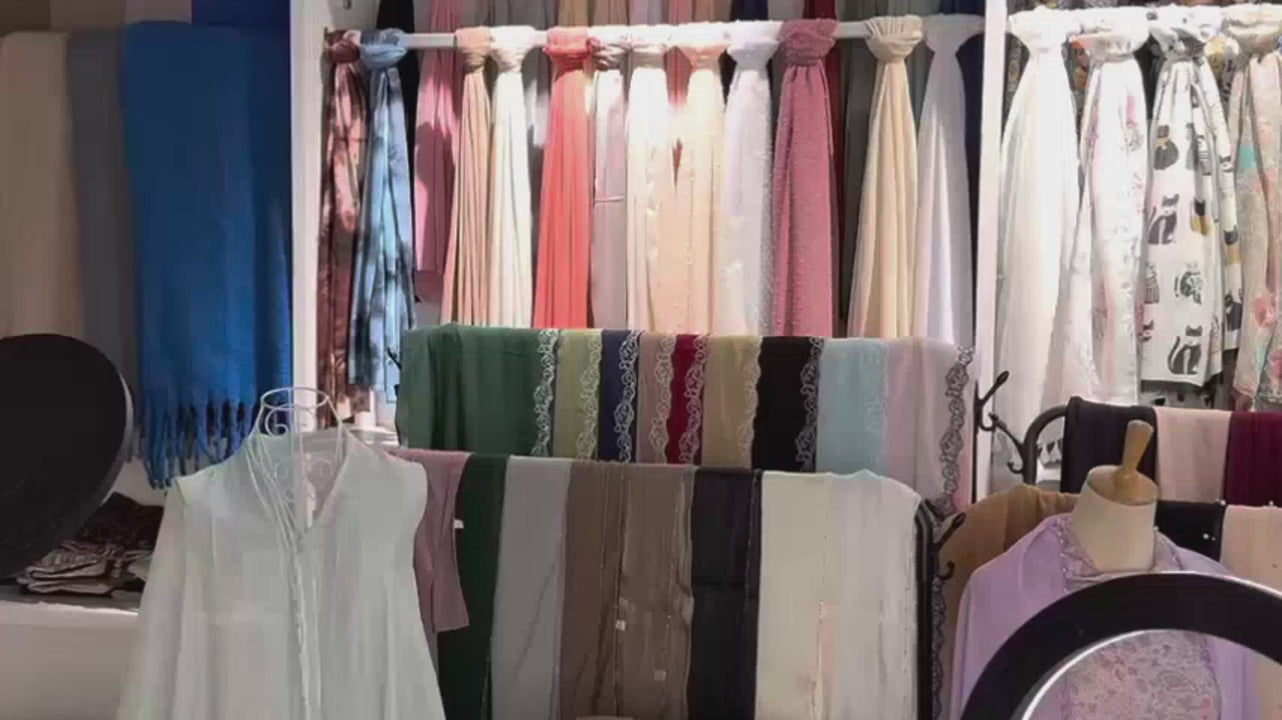 Muslim Jersey Hijab Scarf Shimmer Shimmer Edge Headscarf Women Premium Cotton Jersey Shawl Luxury Design Turban Plain Wraps