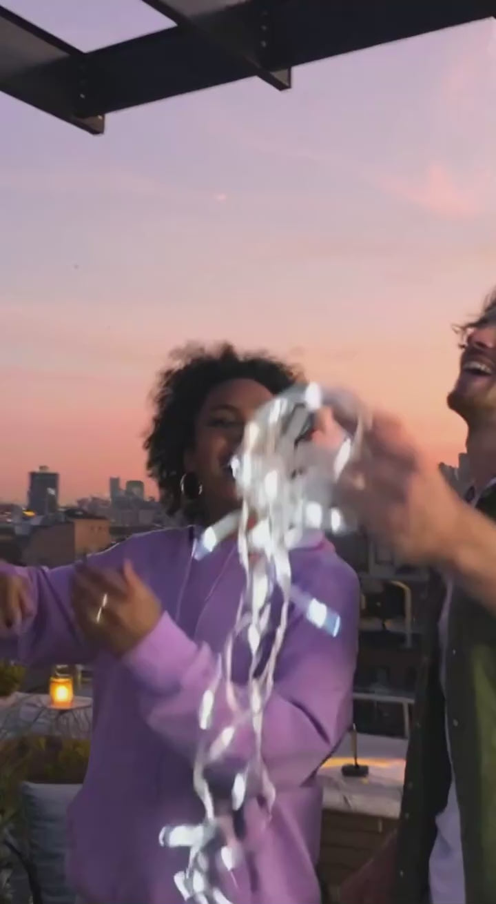 LED Ice Strip Waterfall Light String – Outdoor Waterproof Starry Sky Decoration