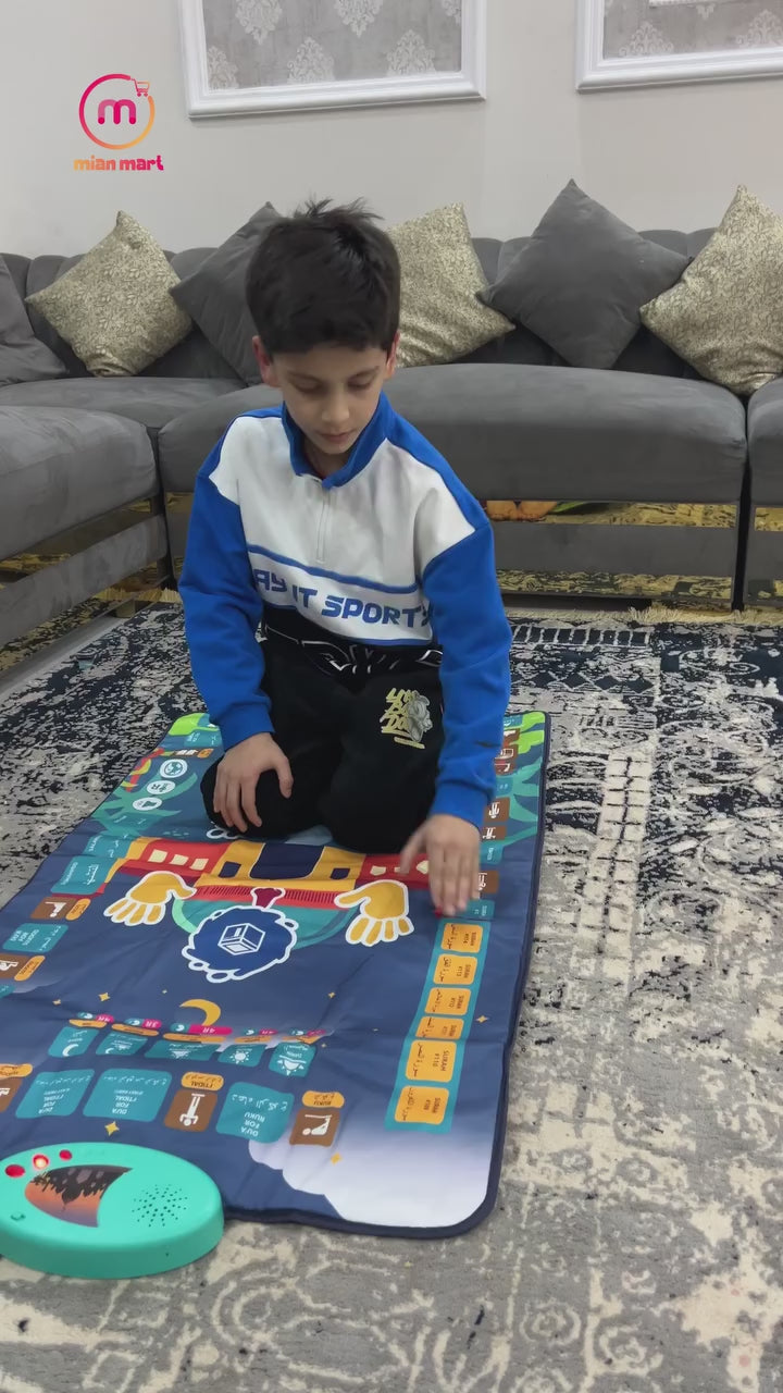 Interactive Talking Prayer Mat Educational Rug Salah Muslim Kids Gift Islam Electronic Worship Blanket Compass Islamic Carpet