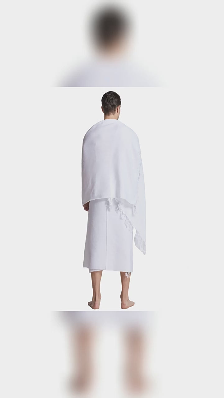 2Pcs Ihram Pilgrimage Towels for Men & Boys Hajj Umrah Mecca