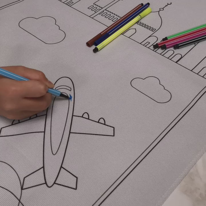 DIY Painting Muslim Prayer Mat for Kids Children Prayer Rug